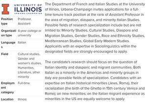 Assistant Professor in Italian Studies